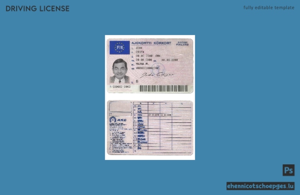 Beispiel für einen finnischen Führerschein